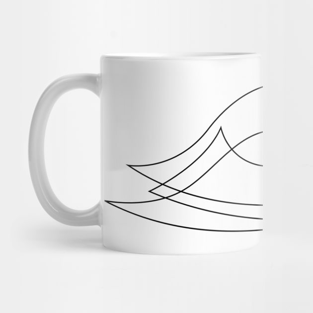 Sea Waves - One line art - W3 by addillum